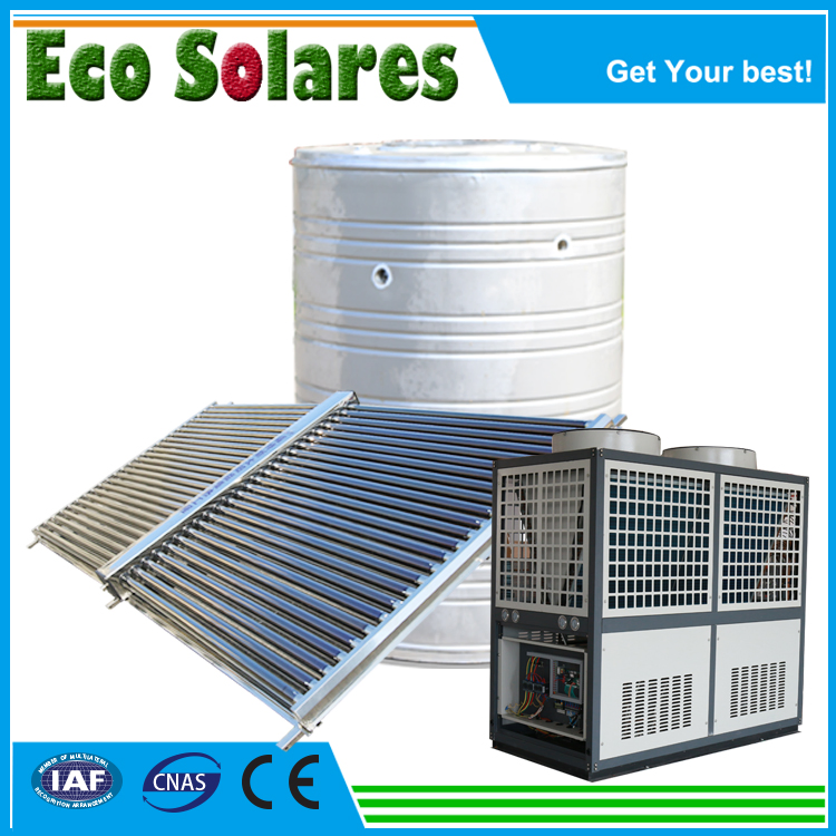 Split Solar Water Heater with Flat Plate Solar Collector and Pressurized Water Tank Under Directed Open Loop or Indirected Closed Loop Circulations