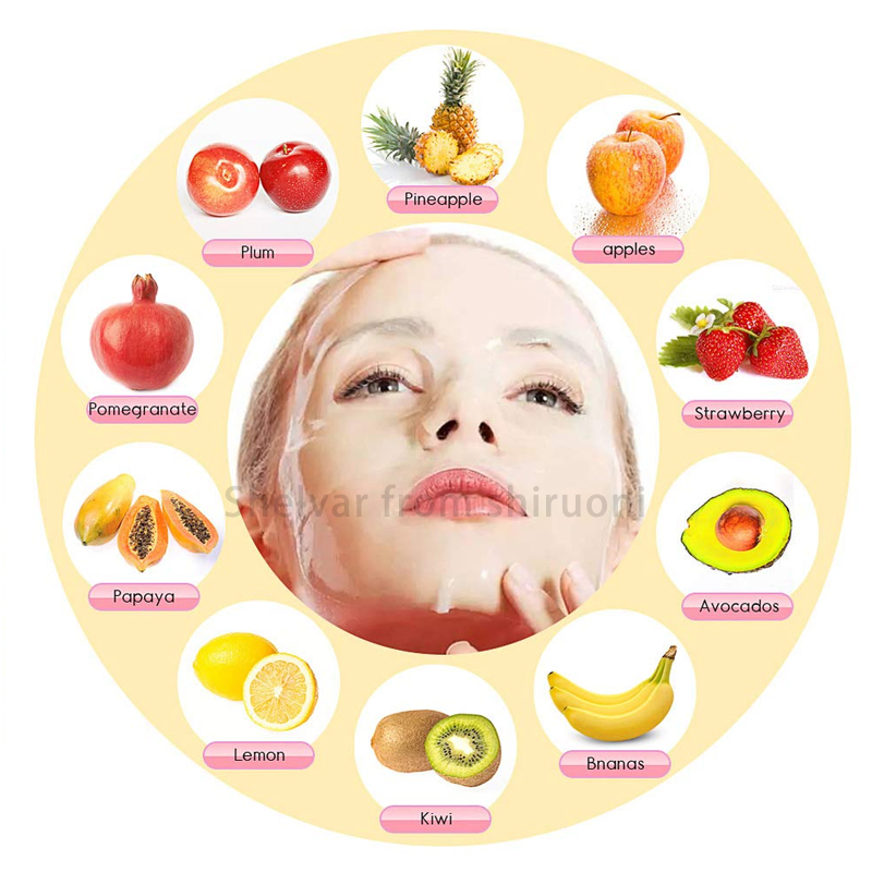 Custom Logo Natural Vegan Fruit Peach Facial Beauty Glowing Cooling Smoothing Face Sheet Masks