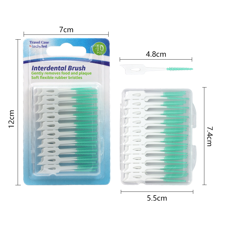 Soft Rubber Interdental Brush Toothpick Dental Picks for Orthodontic Brace Wide-Space