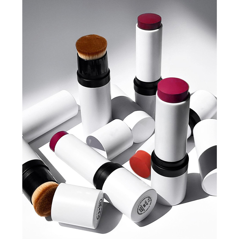 Makeup Blush Custom Own Brand Blush Stick Pirvate Label Vegan Unbranded Blusher with Brush