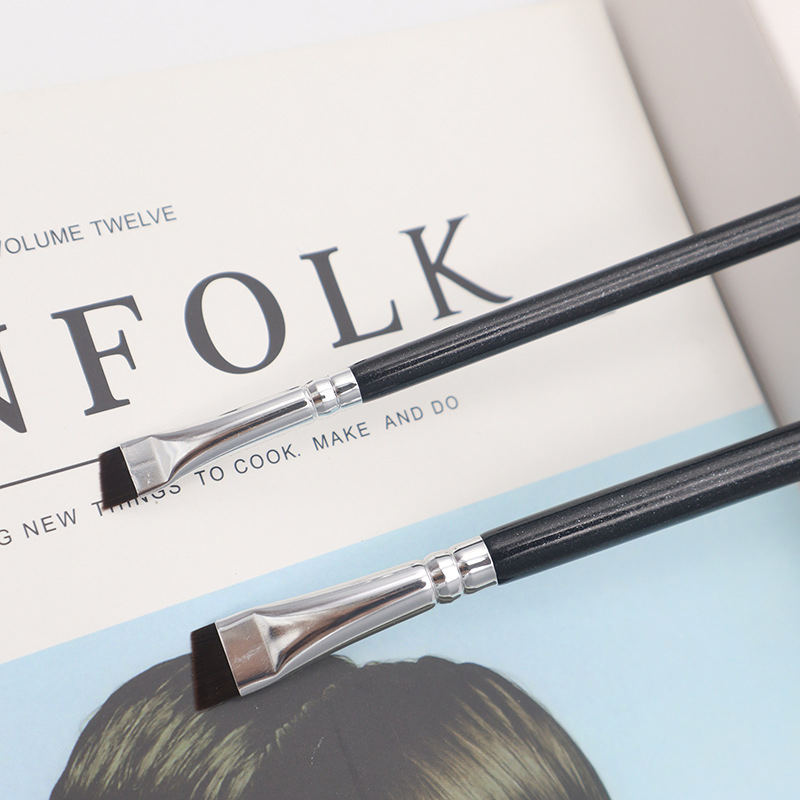 Flat Wooden Ultra-Thin Angled Eyebrow Brush Angle Brush for Eye Brows