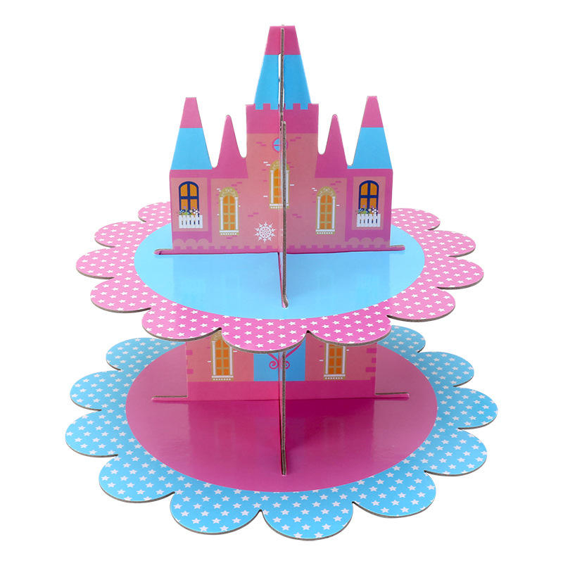 3 Tiers Disposable 200g Birthday Cupcake Dessert DIY Paper Art Stand Display Shelf Wedding Party Supplies Cake Board Tools
