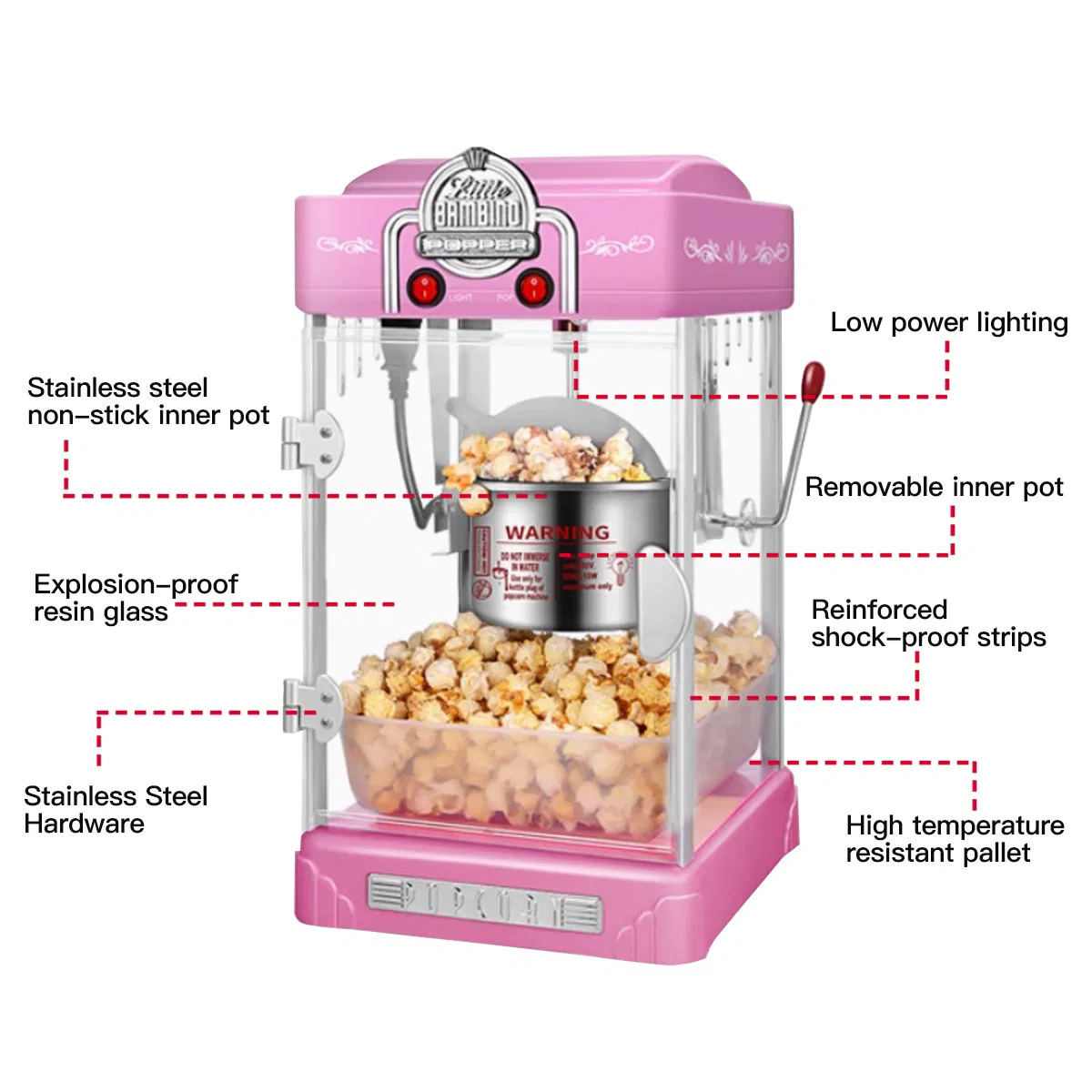 Full Set Snack Food Small Commercial Popcorn Machine