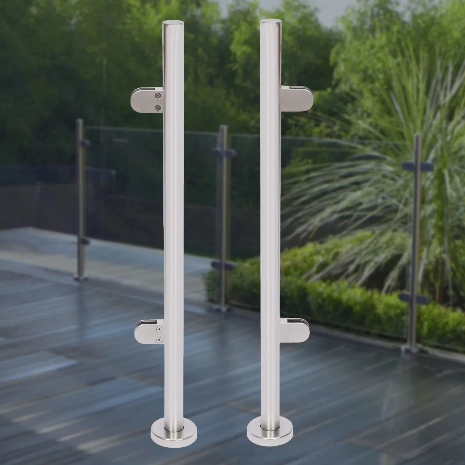 Factory Supply Glass Balcony Frameless Handrail Balustrade Stair Railing Stainless Steel Post