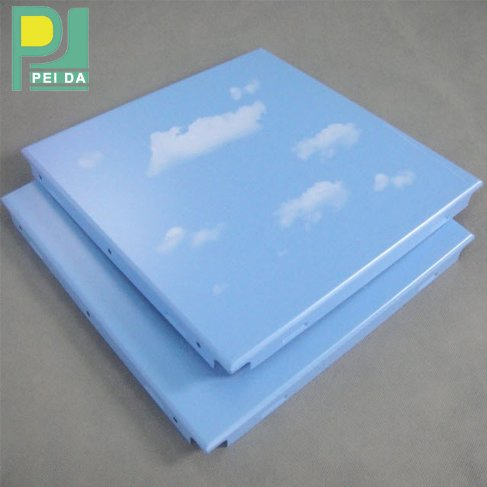 Suspended Art Aluminum Sheet Ceiling Metal Ceiling Tiles 0.8mm Thickness