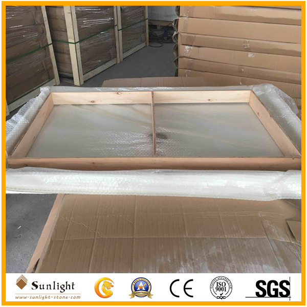 Roll-in Artificial Ada Cultured Marble Solid Shower Base for Disabled Showeroom
