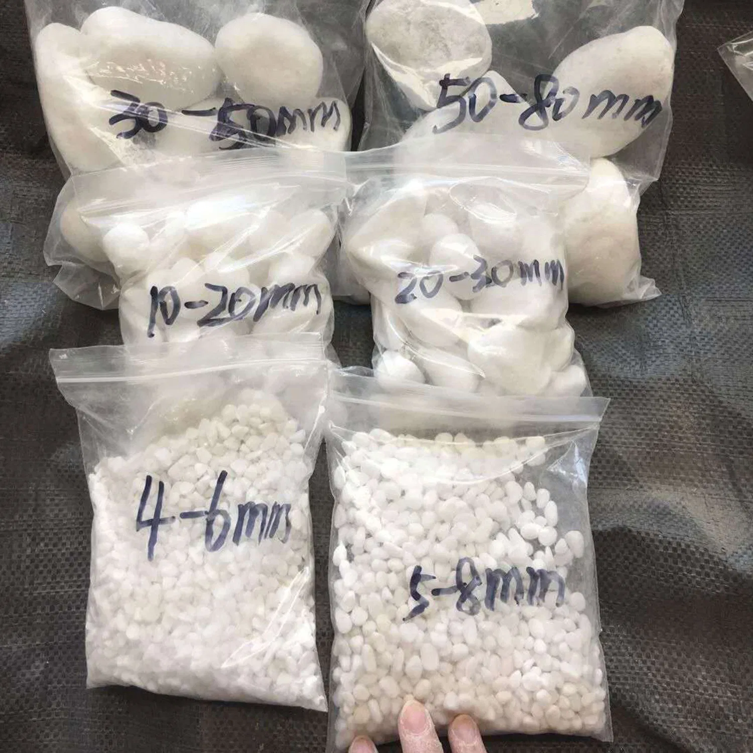 Hot Selling Natural Stone Snow White Cobble Stone for Decoration