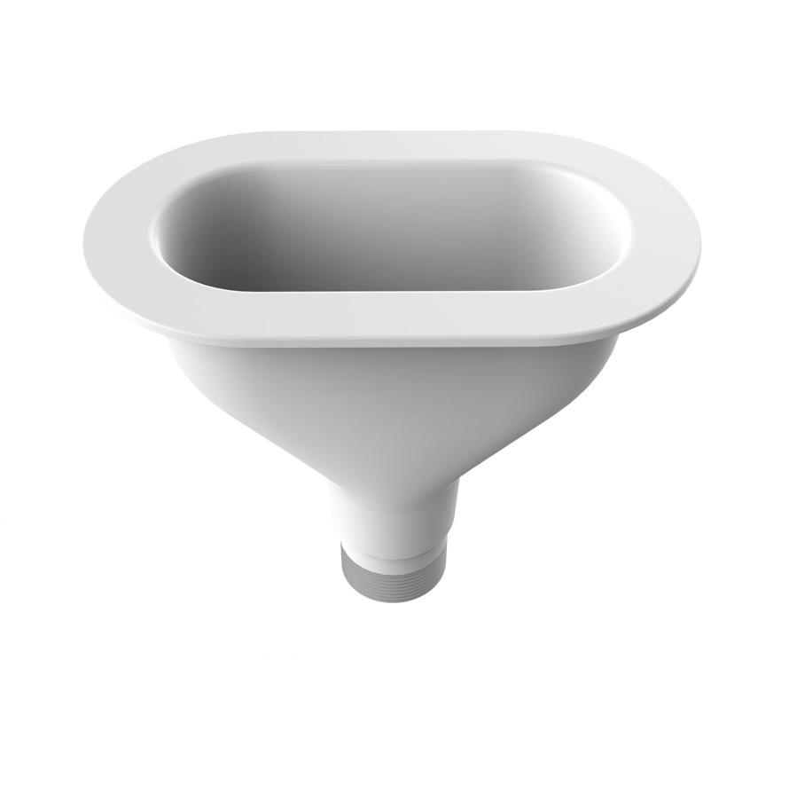 Lab Cupboard Ceramic Sink with White Fume Hood Eyewash Shower