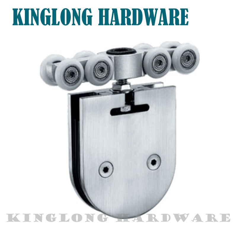 Stainless Steel Glass Door Fitting Round Style Sliding Door Hanging Wheel Roller