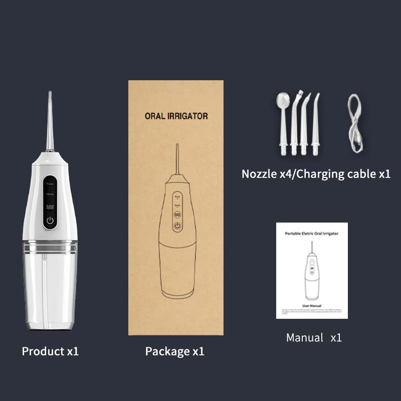 4 in 1 Water Flosser for Teeth Cordless Water Flossers Oral Irrigator with DIY Mode 3 Jet Tips Tooth Flosser Portable and Rec