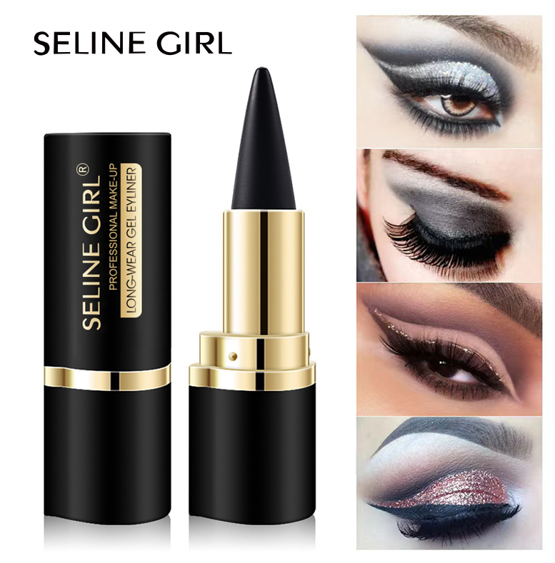 Seline Girl 2.2g Quick-Drying Matt Single Head Black Solid Eyeliner Pen
