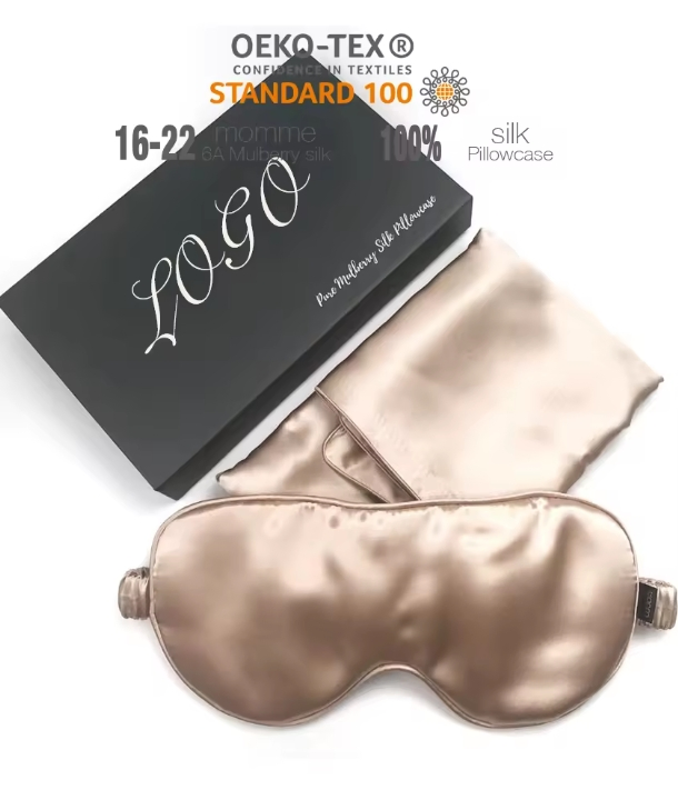 Wholesale Custom Silk Eye Cover Sleeping Under Eye Patches Eye Mask with Logo