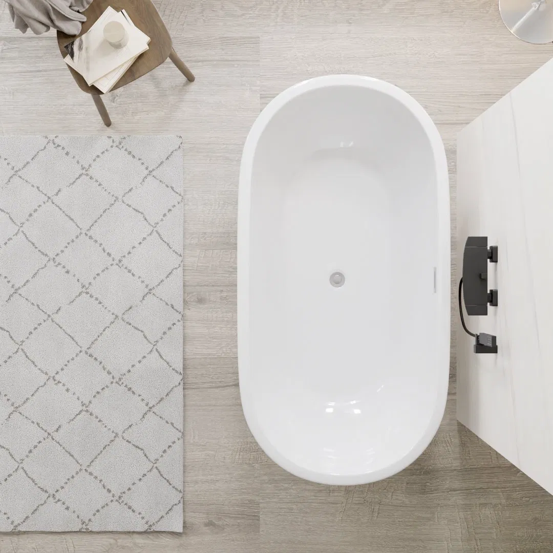 Утолщенная акриловая ванна овальная