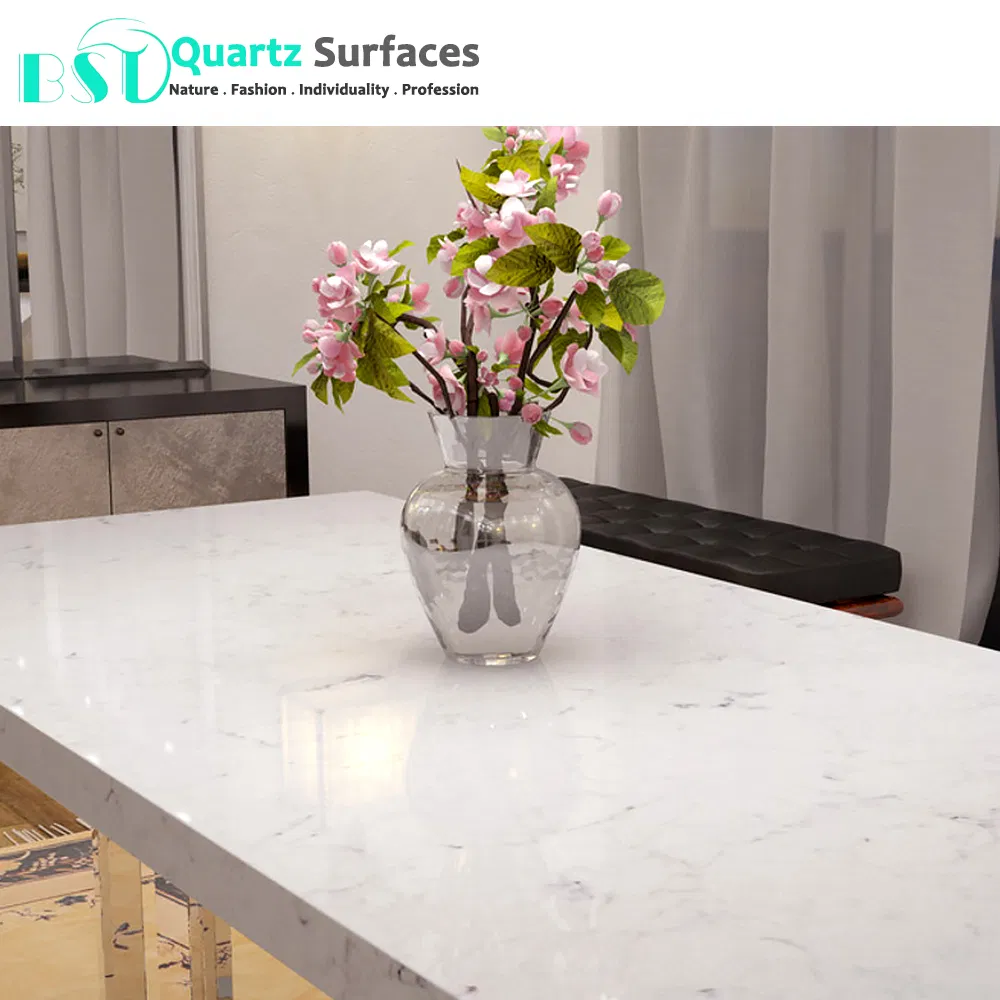 Man Made Quartz Stone Slab with Natural Veins