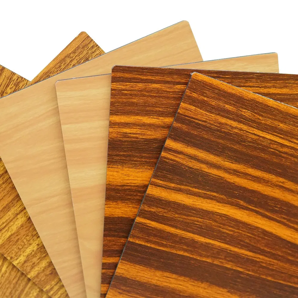 ACP Wood Texture Wood Color Aluminum Composite Sheet 3mm 4mm