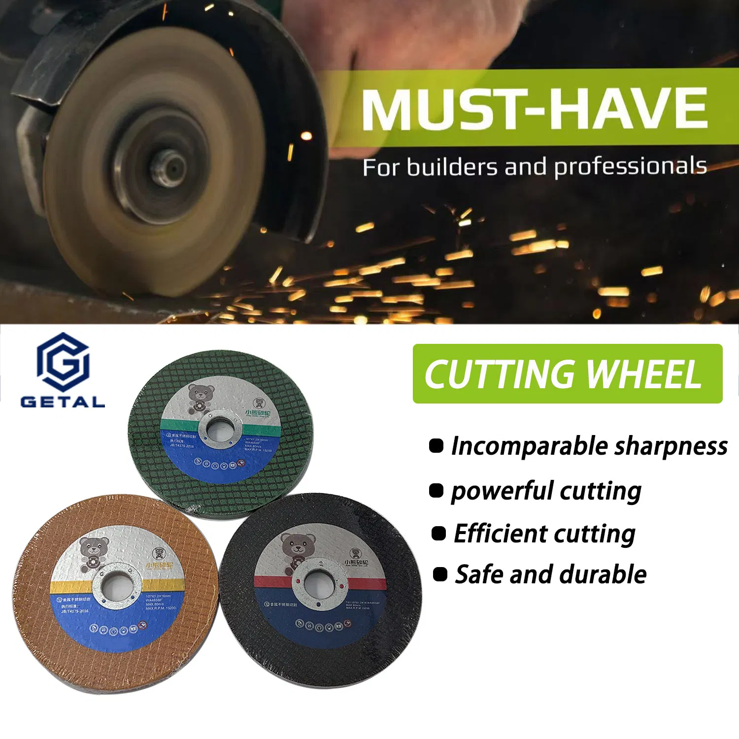 Отрезной круг для резки металла 100x2.5x16мм