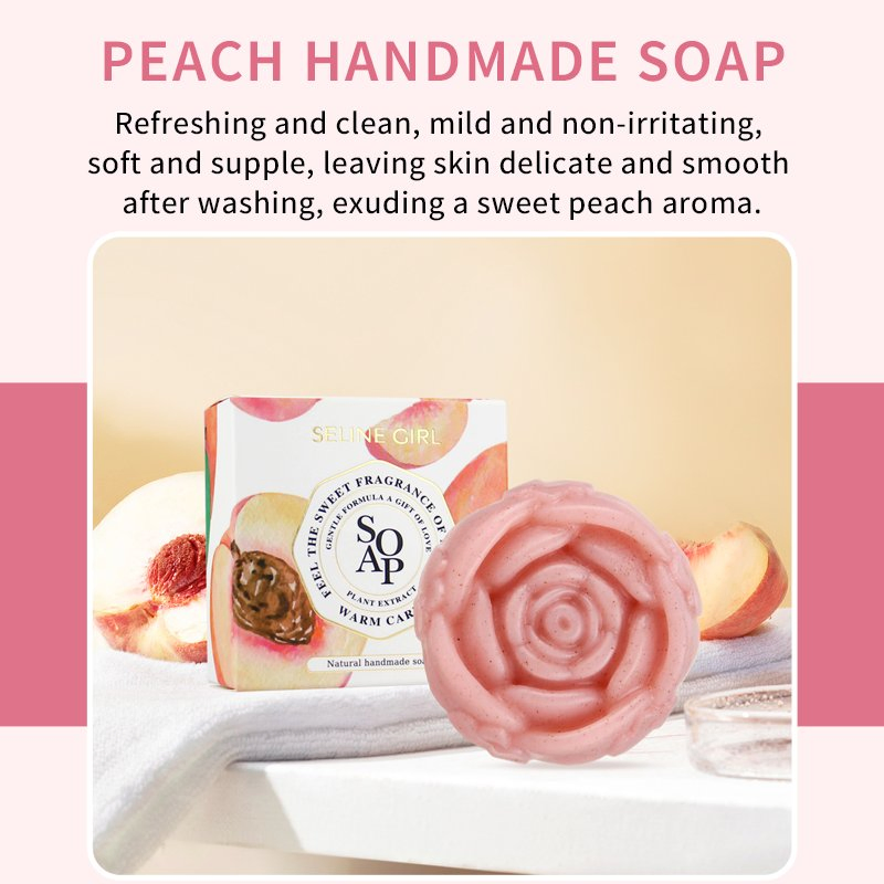 Seline Girl Chinese Color Box Toilet 80g Peach Handmade Soap