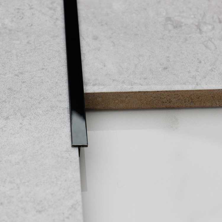 304 201 Art Stainless Steel Title Corner Trim Decoration Flexible T Shape Tile Trim Mirror Hailine Finish Gold Bronze Color