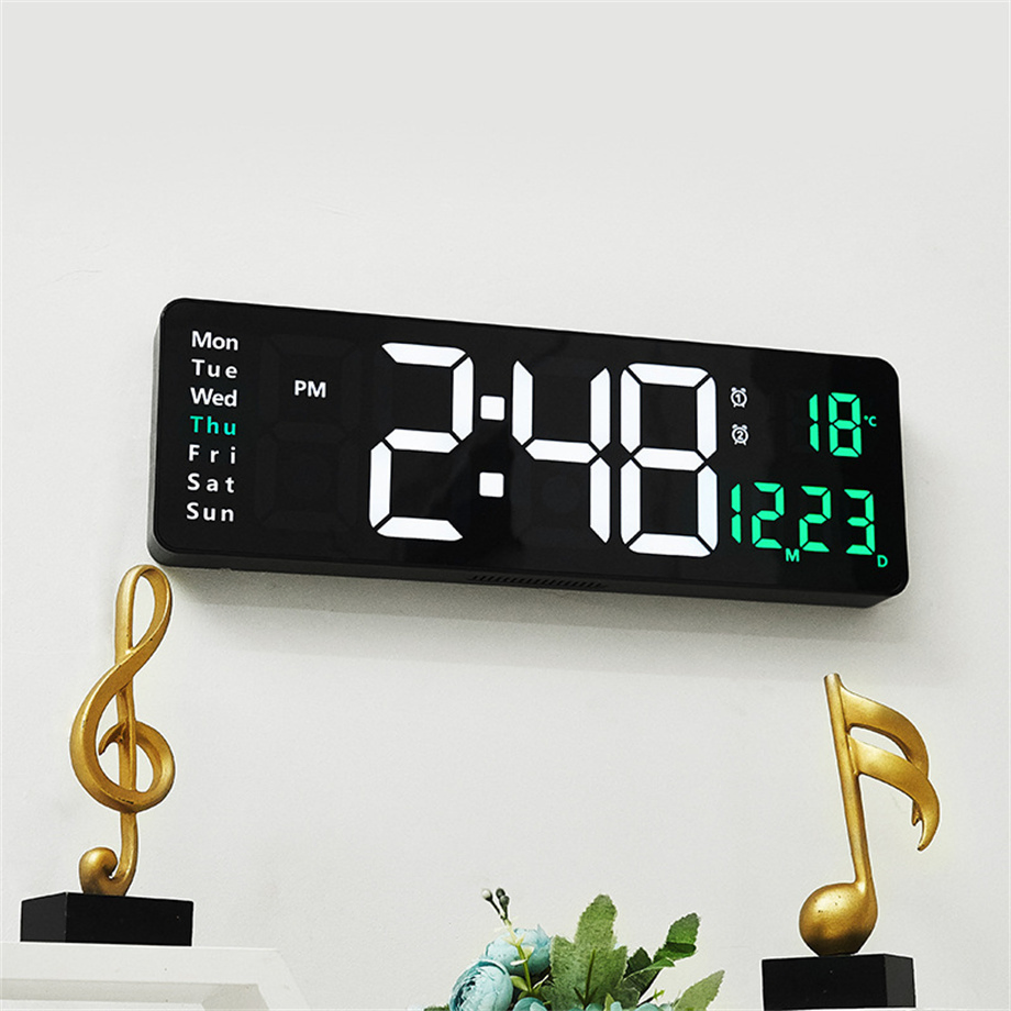 16-Inch Large Screen Function Display Clock Nordic Digital Simple Wall Clock