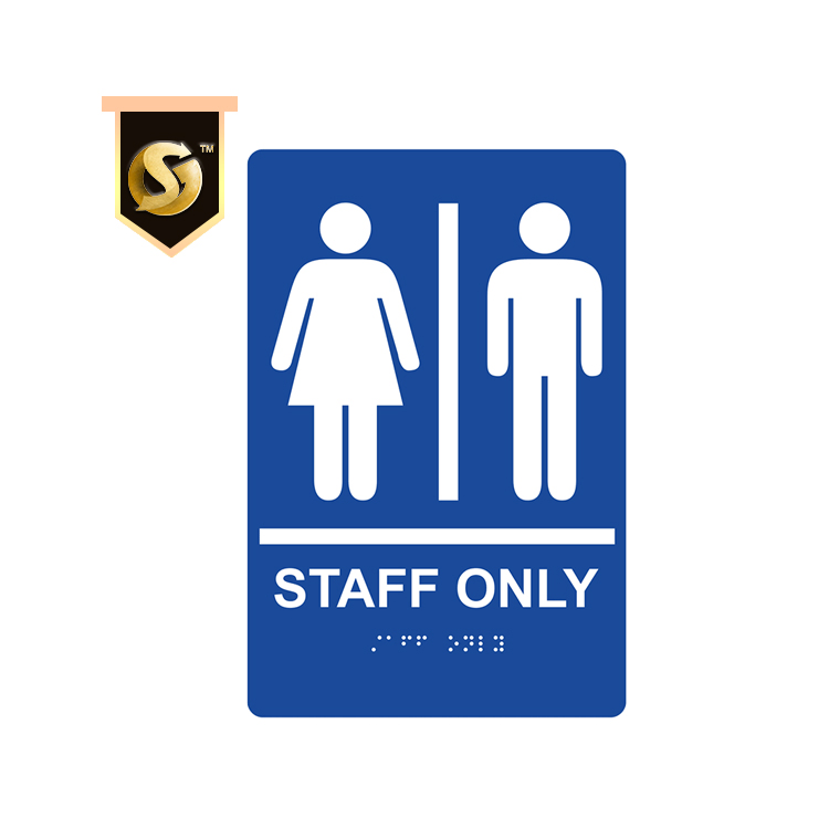 Custom Aluminum Office Sign Door Plate Signage Braille Display