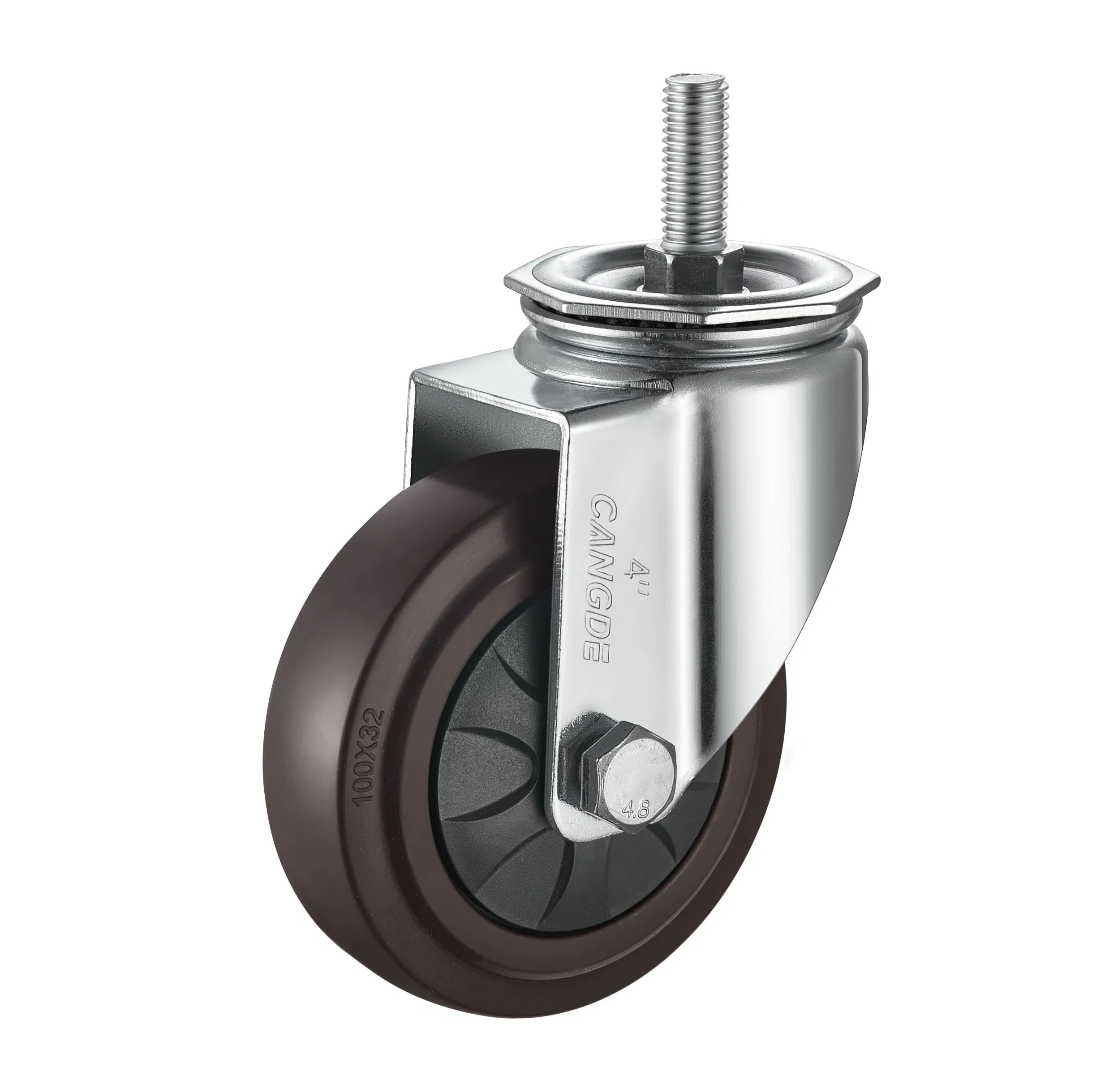 2.5/3/4/5 Inch Medium Duty Caster - Brown TPR Wheel, Super Quiet, High Elasticity, All Functions