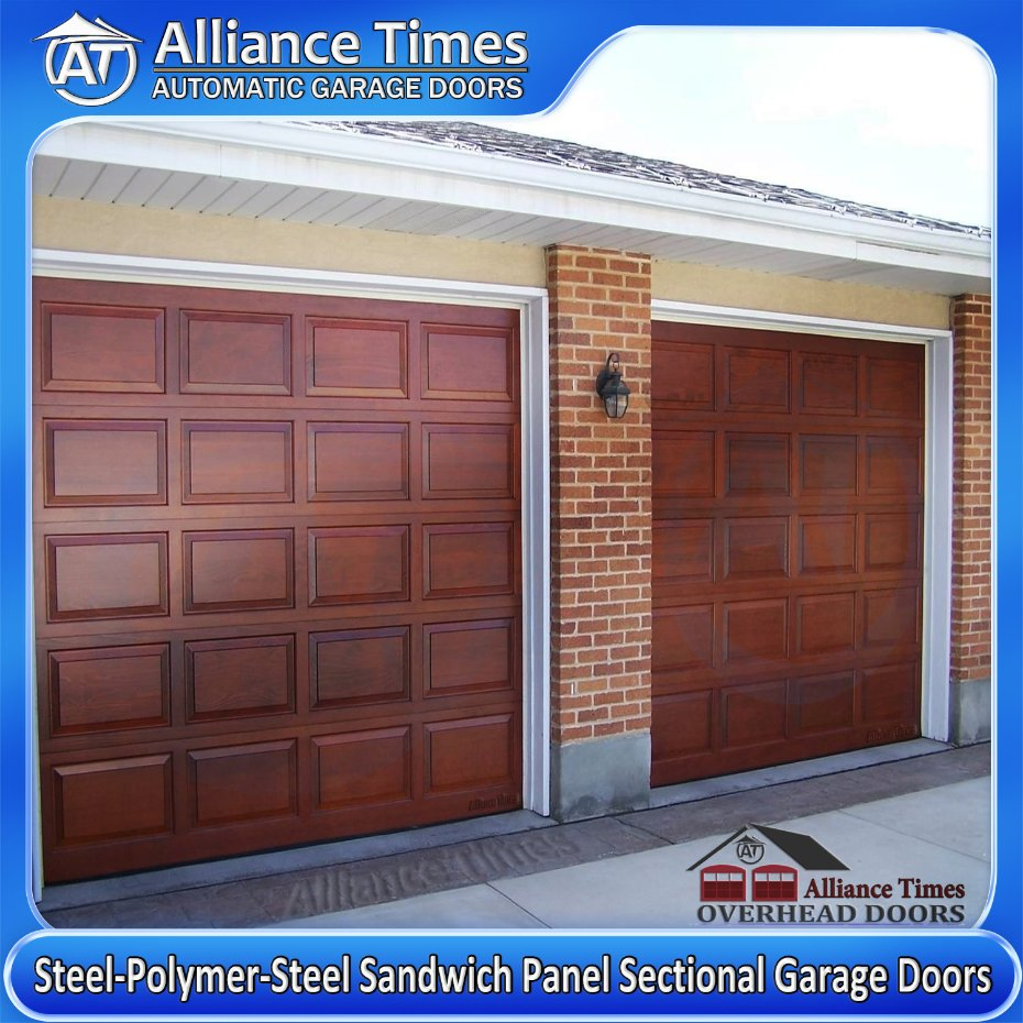 Tranditional Modern Insulated Steel PU Foam Sectional Overhead Automatic Garage Doors