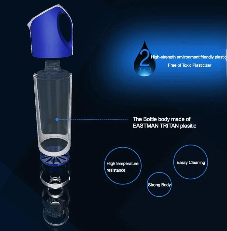 Easy Handy Directly Drinking 800-1000 Ppb Hydrogen Water Bottle Hydrogen Water Cup for Body Health From Guangzhou Manufacturer