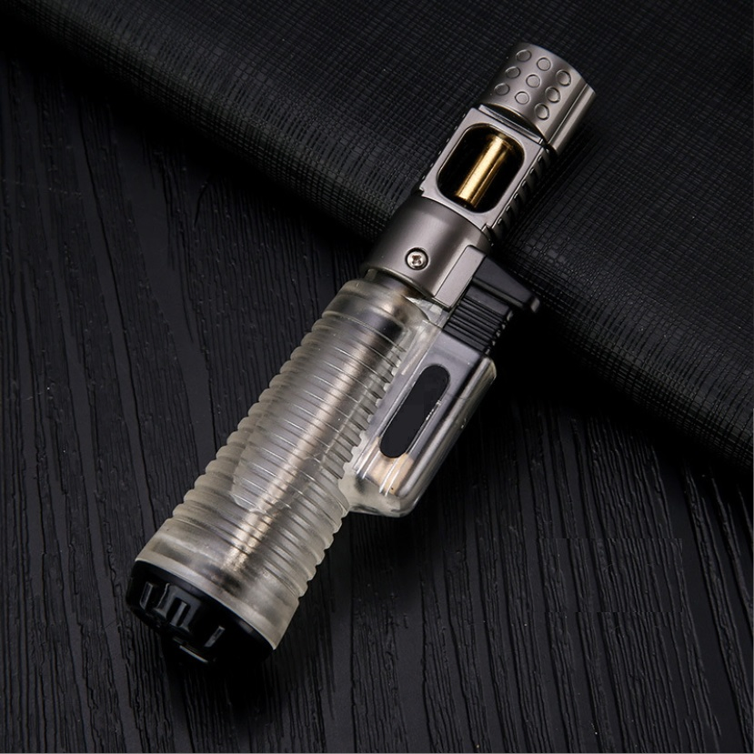 Cheap High Temperature Windproof Straight Torch Lighter Inflatable Cigar Foldable Lighter Flame Gun Custom Cigarette Lighter