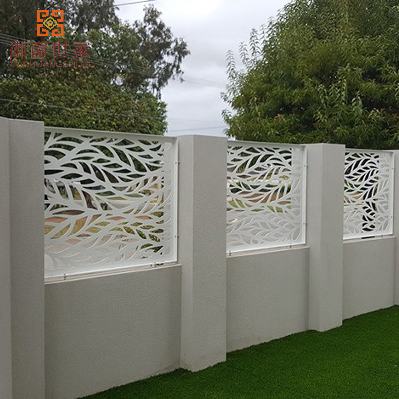 Fencing and Balconies Contractor Project Aluminum Laser Cut Panel Fence for Villa