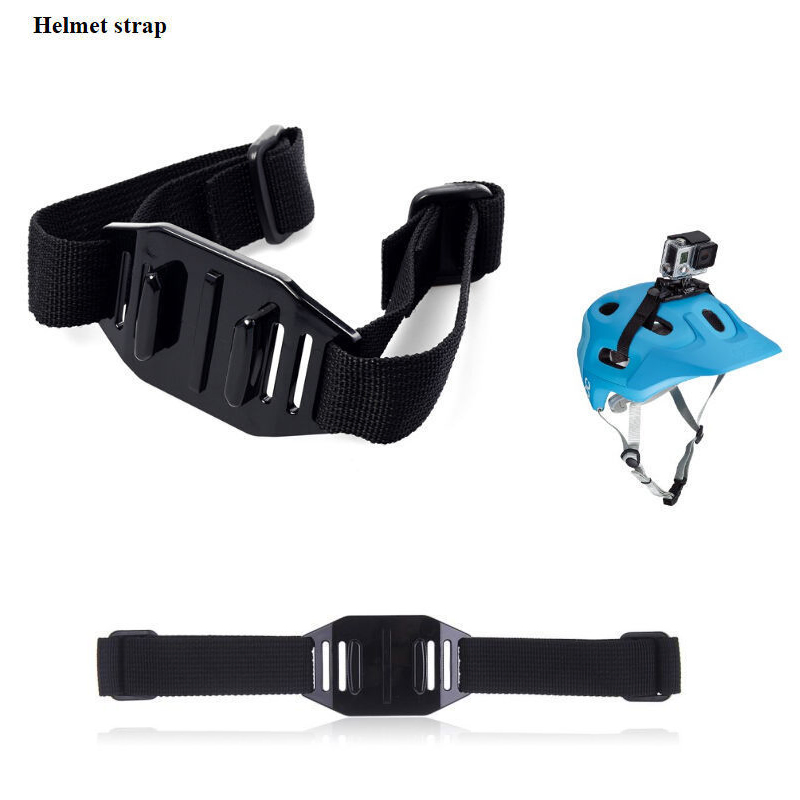Adjustable Nylon Bike Helmet Mount Holder for Gopro Hero 10/9/8/7/6 Camera Accessories