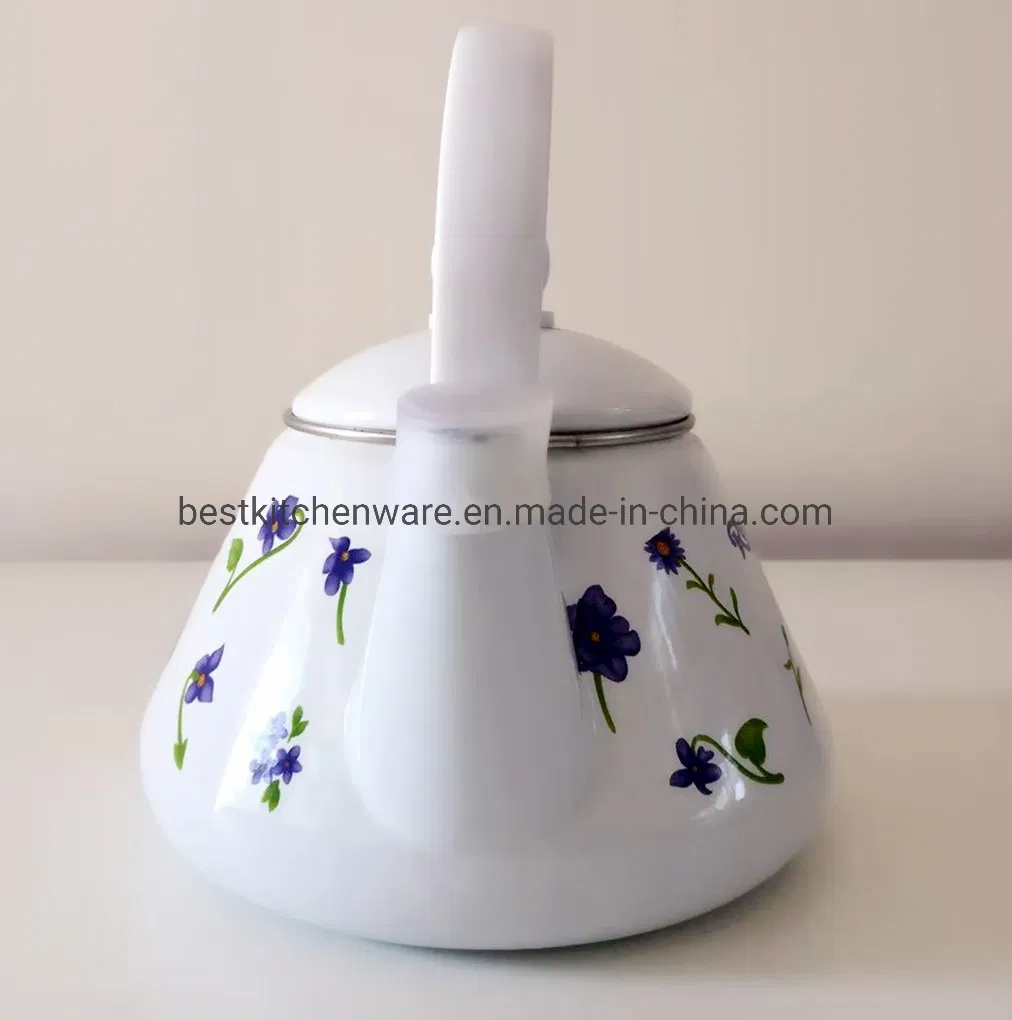 1.2L Enamelware Tea Pot Graceful Enamel Kettle with Bakelite Handle/Teapot