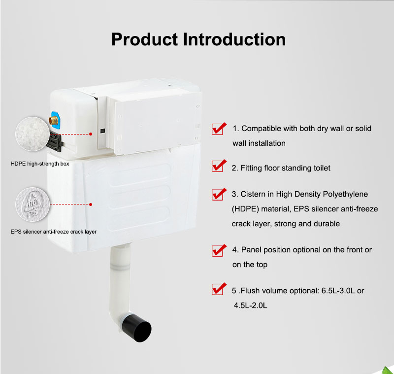 Space-Saving Bathroom Wall-Hung Toilet Concealed Cistern