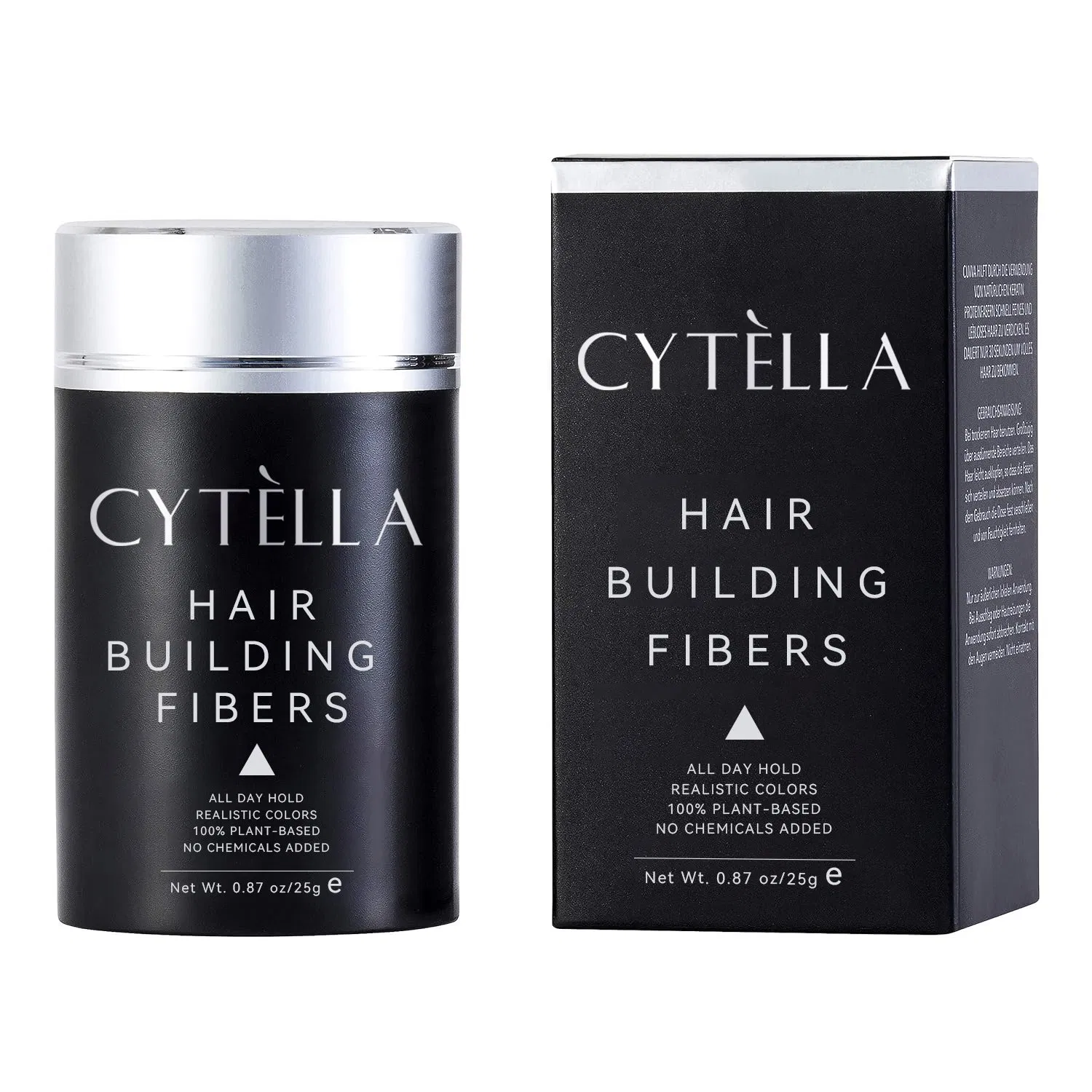 100% Plant-Based Black Hair Building Fibers