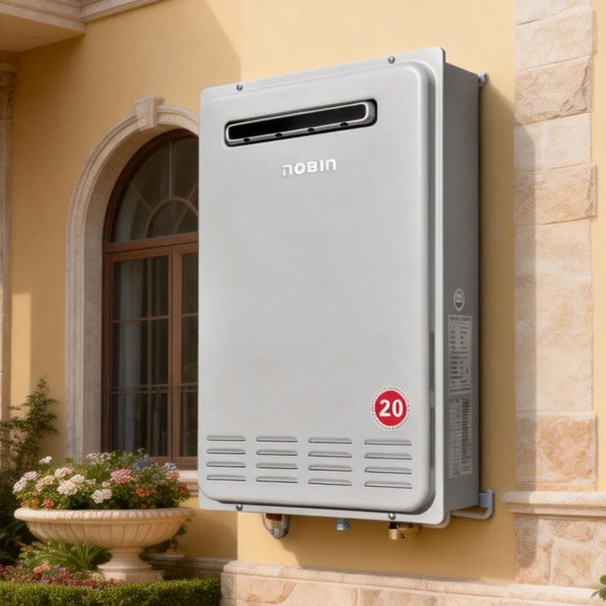 Outdoor Forcedexhaust Instantaneous Gas Water Heater: 20L Capacity 38kw Output
