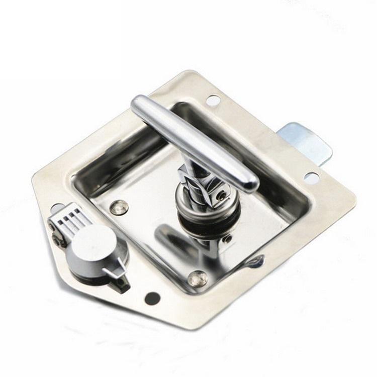 Car Truck Trailer Folding T Recessed Paddle Handle Lock Tool Box Latch