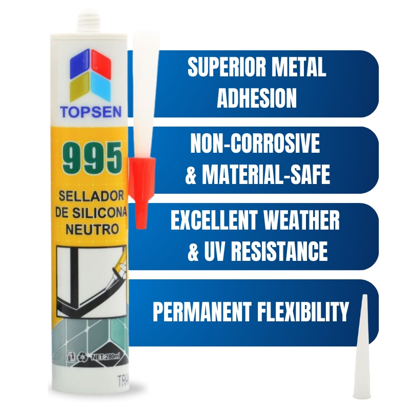 Topsen 995 One-Component Neutral Silicone Structural Sealant for Curtain Wall Systems