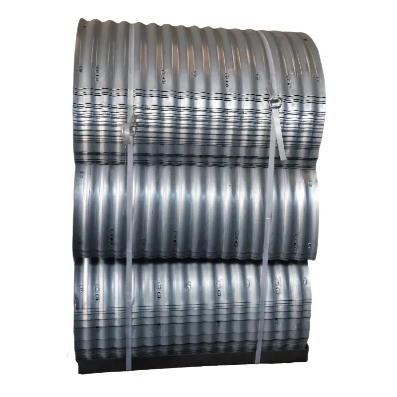 Corrugated Structure Anti-Deformation - Galvanized Steel Culvert, Quick-Installation Pressure-Resistant Corrugated Pipe for Railway Culvert