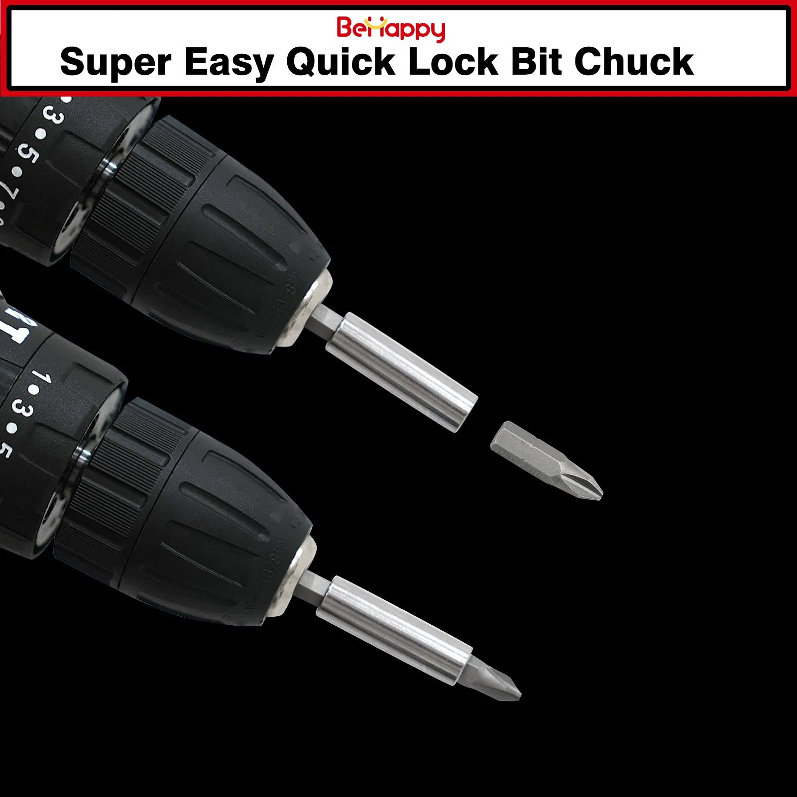 Goldmoon 100PCS Screwdriver Bit Set with-Super Easy Quick Lock Bit Chuck