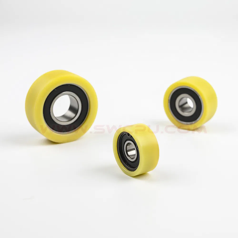 Best Seller Heavy Duty Injection Molded Silicone Rubber PU Polyurethane Wheel with Bearings