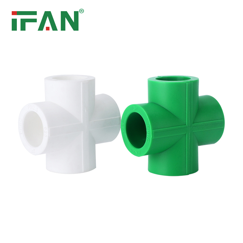 Ifan Hot Sale Equal PPR Tube Green Plastic Cross PPR Fitting