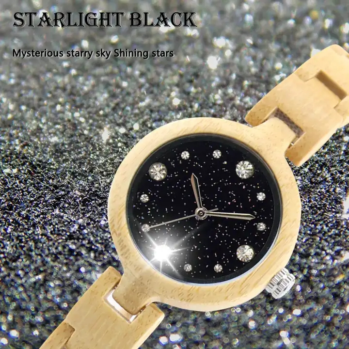 Handmade Women Quartz Wristwatch Luxury Brand Wood Custom Logo Watch Wood