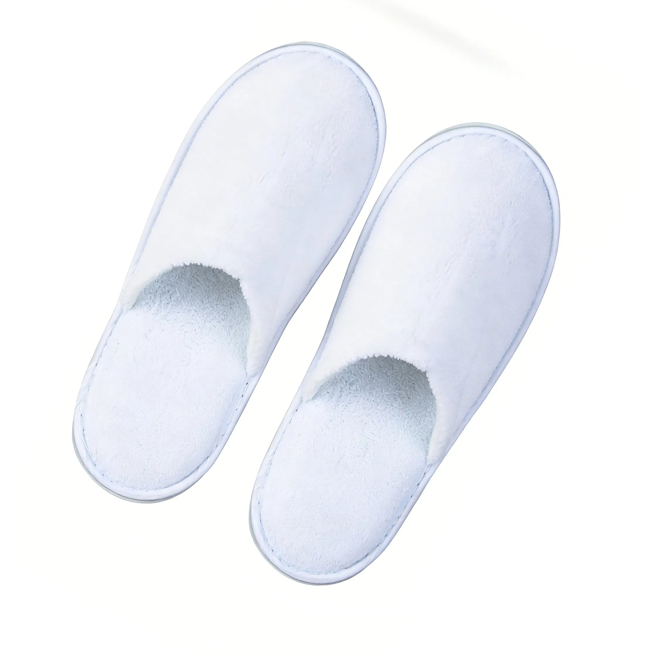 Luxury Coral Fleece Hotel Slippers Custom Logo Disposable Slippers OEM Custom Logo Personalized Wholesale Luxury Cheap White Washable Hotel Room SPA Guest