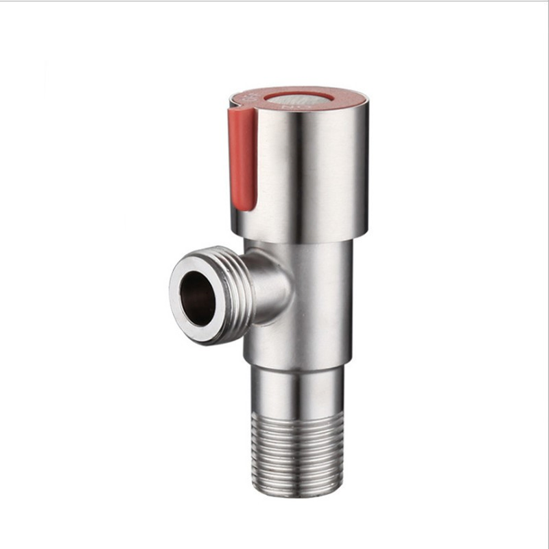 Triangle Valve Thickened and Lengthened Cold Hot Valve Water Heater 4 Points Universal All-Copper One in Two out Angle Valve