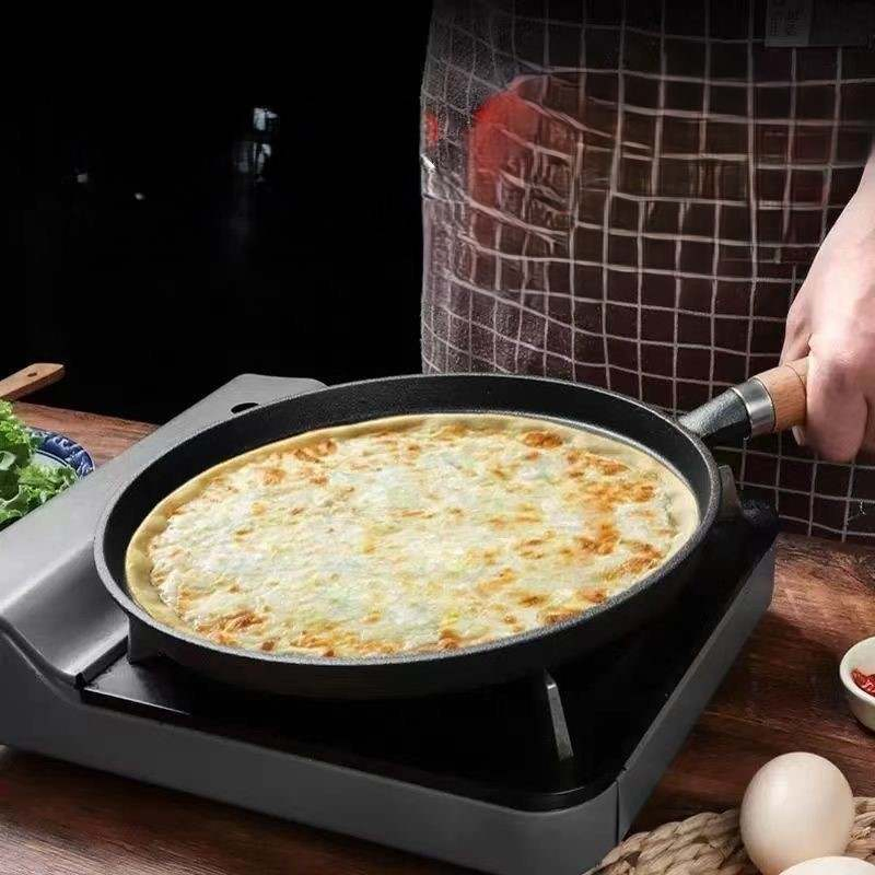 Cast Iron Frying Pan Household Pot Uncoated Non-Stick Hand-Held Pancake Pan