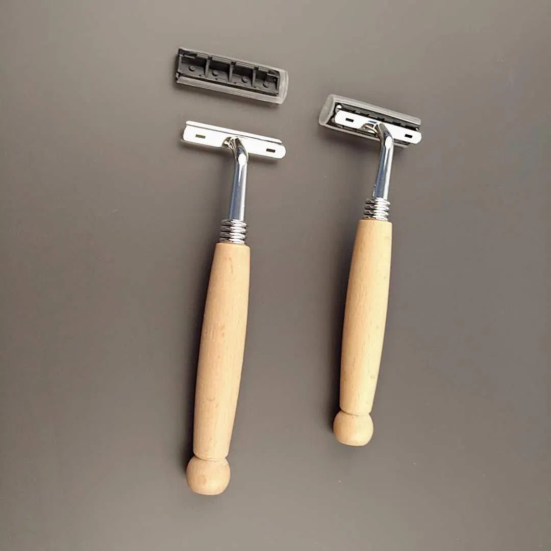 Natural Bamboo Razor Wooden Razor Replacement Head Biodegradable