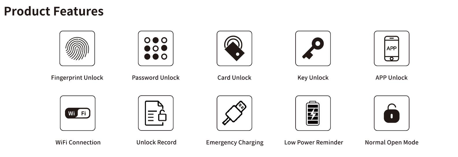 High Security Fingerprint/RFID Card/WiFi/Tuya/Tt APP Digital Smart Door Lock (638)