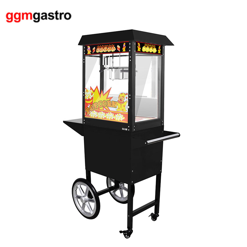 Classic Design Commercial Popcorn Machine Incl. Trolley