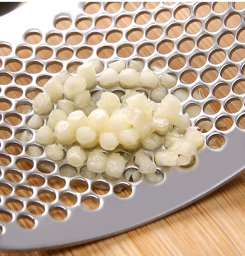 Stainless Steel Garlic Crusher Wide Handle Garlic Press