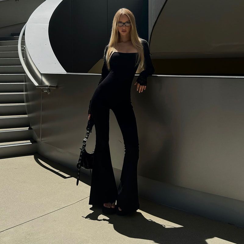 Платье женское облегающее квадратный вырез открытая спина