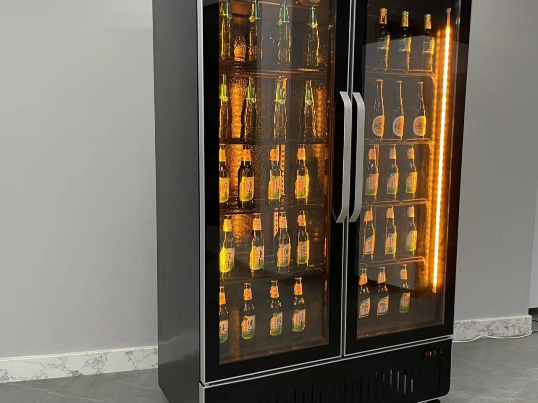 Professional Stable Positioning System Clear View Design Beer Display Fridge Cooler